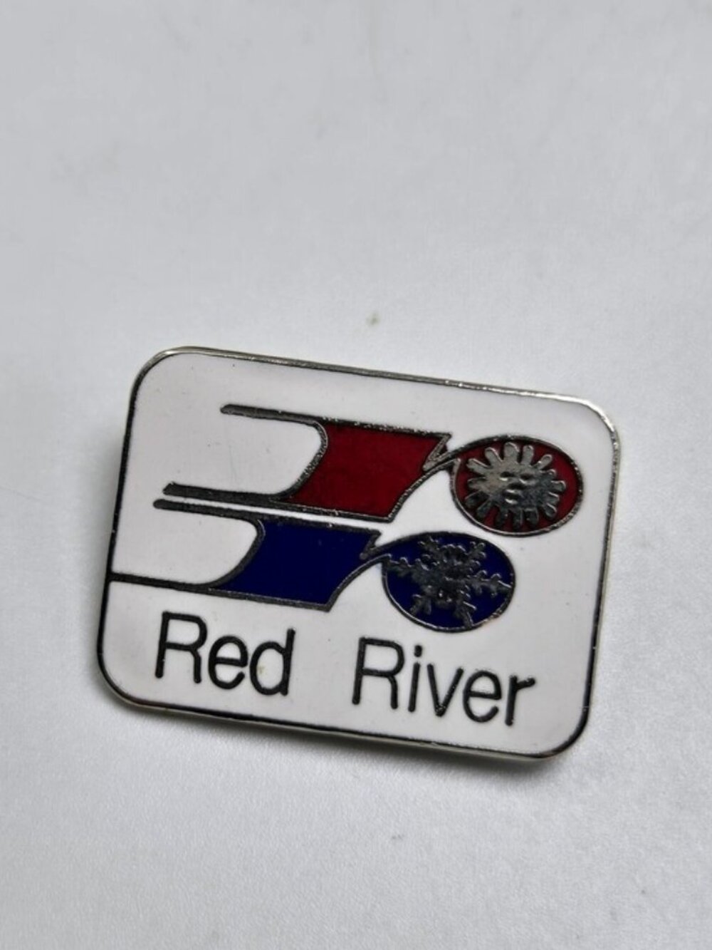 80's Red River Ski Resort Lapel Pin Ski New Mexico Travel Souvenir Pinback VTG